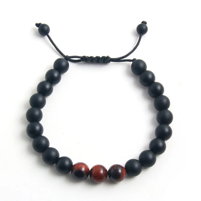 Retro Geometric Natural Stone Bracelets In Bulk