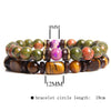 Retro Geometric Natural Stone Tiger Eye Men'S Bracelets