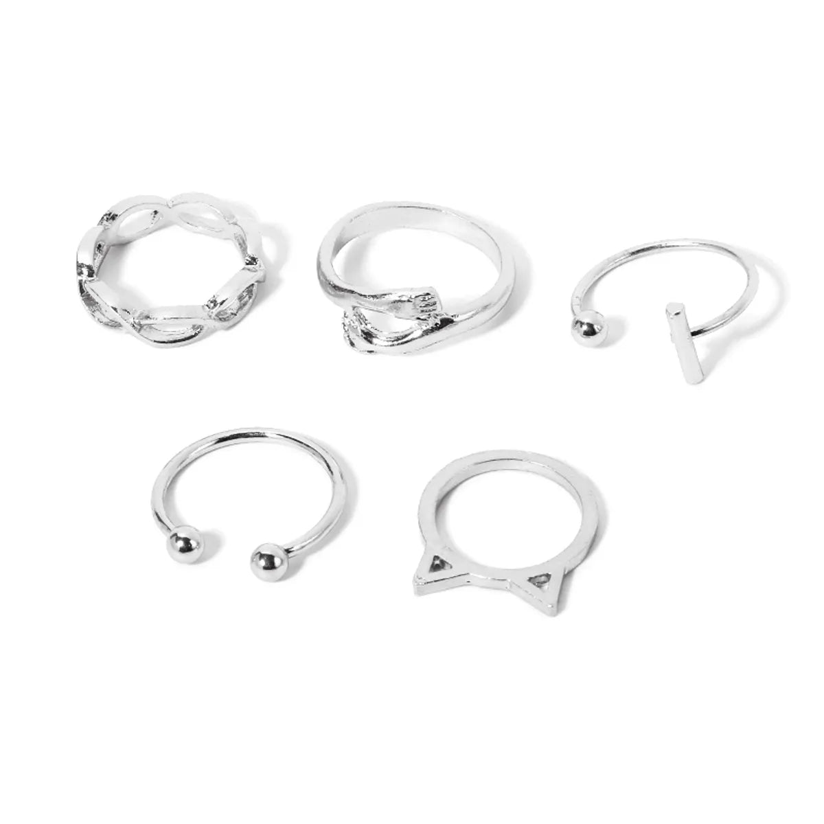 Retro Geometric Palm Alloy Women'S Rings 1 Set