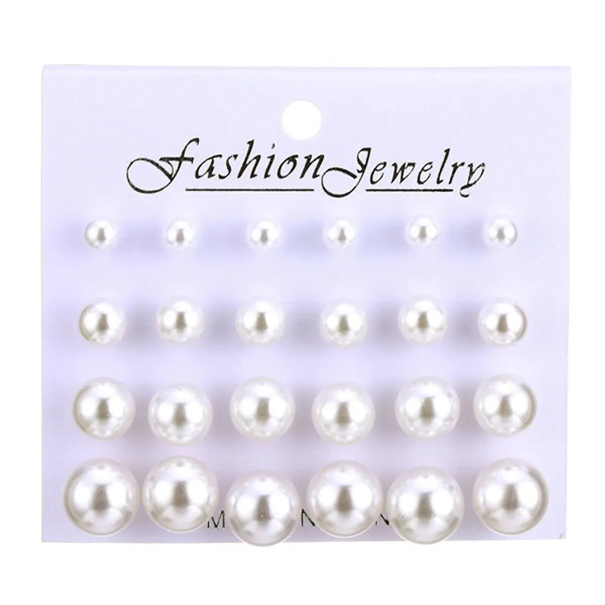 Retro Geometric Pearl Artificial Pearls Women'S Ear Studs 1 Set