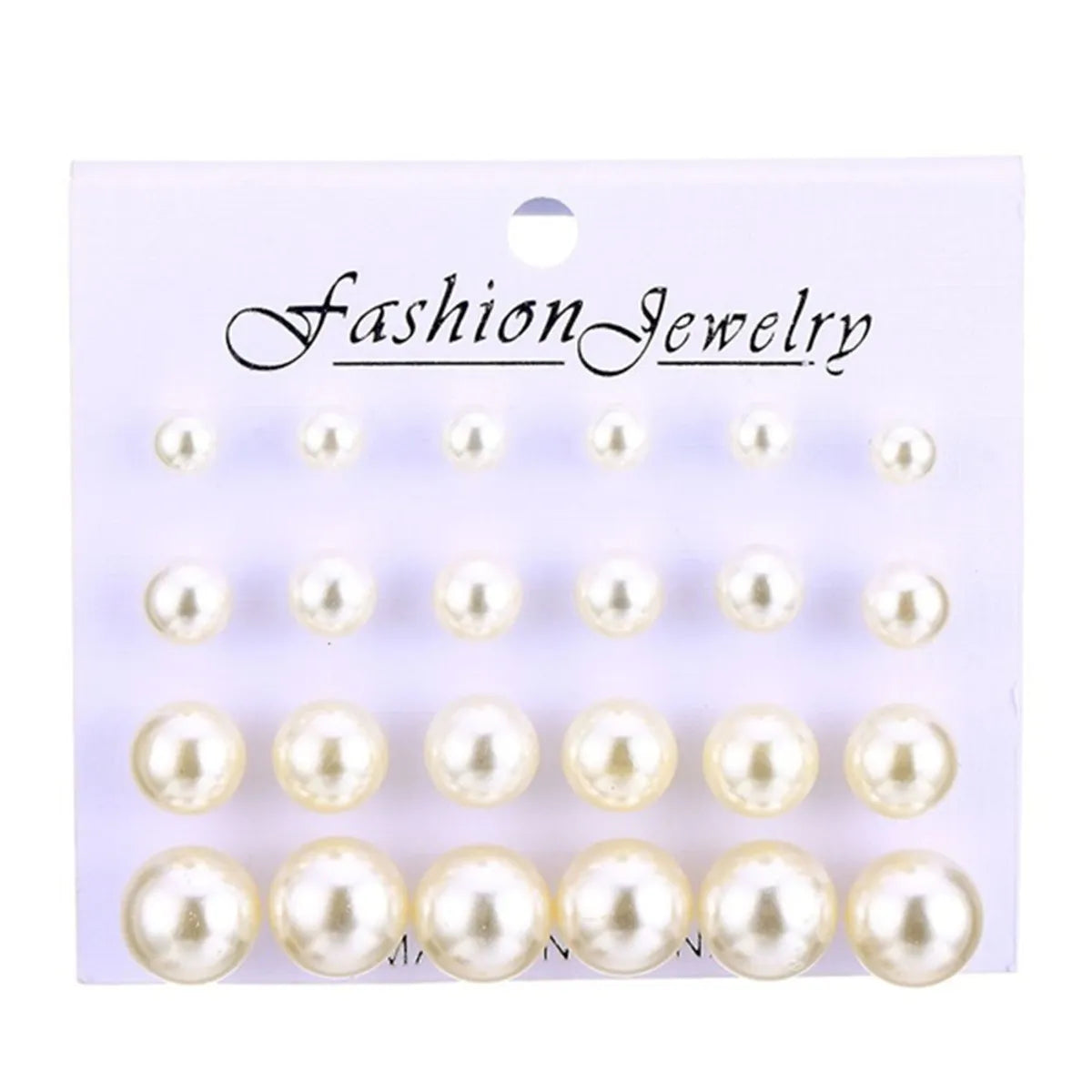 Retro Geometric Pearl Artificial Pearls Women'S Ear Studs 1 Set