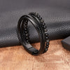 Retro Geometric Pu Leather Braid Men'S Bracelets