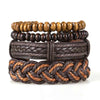 Retro Geometric Pu Leather Knitting Unisex Bracelets