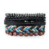 Retro Geometric Pu Leather Knitting Unisex Bracelets