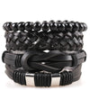 Retro Geometric Pu Leather Knitting Unisex Bracelets