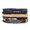 Retro Geometric Pu Leather Knitting Unisex Bracelets