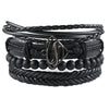 Retro Geometric Pu Leather Knitting Unisex Bracelets