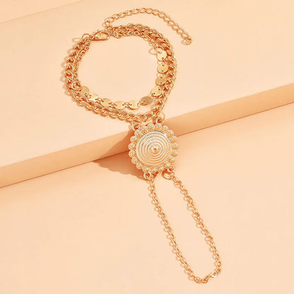 Retro Geometric Solid Color Alloy Plating Women's Bracelets