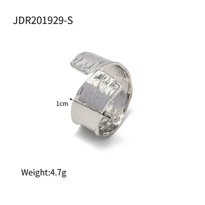 Wholesale Jewelry Retro Geometric 304 Stainless Steel Plating Open Ring