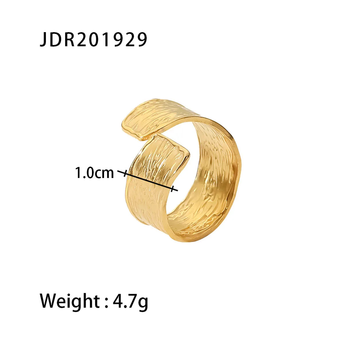 Wholesale Jewelry Retro Geometric 304 Stainless Steel Plating Open Ring