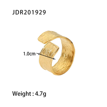 Wholesale Jewelry Retro Geometric 304 Stainless Steel Plating Open Ring