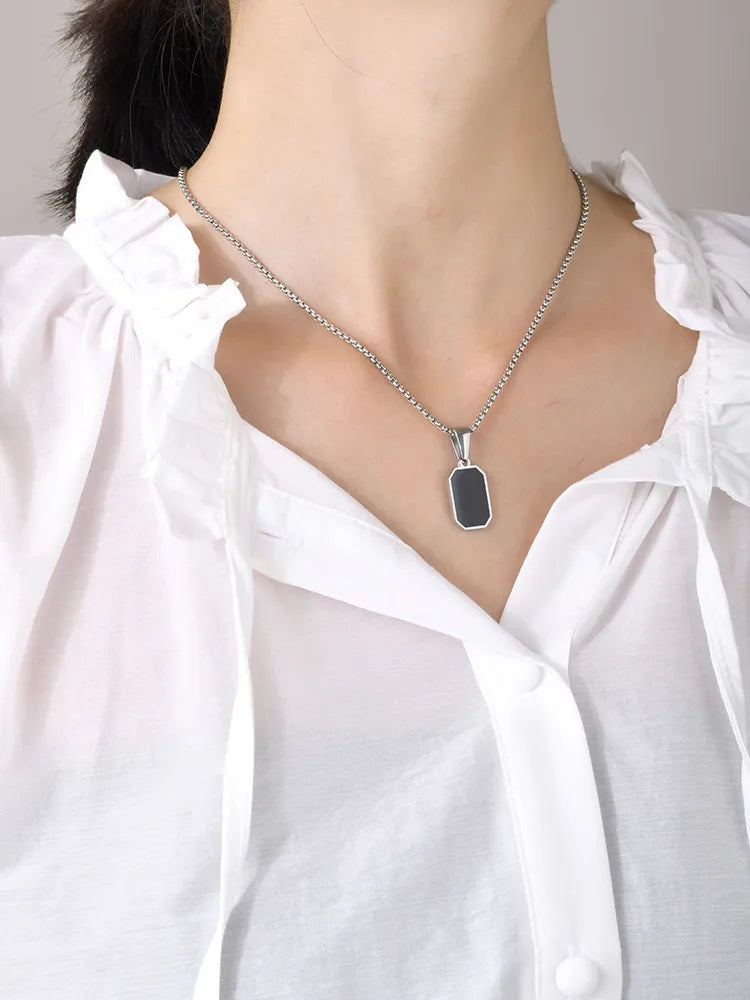 Retro Geometric Stainless Steel Plating Pendant Necklace 1 Piece