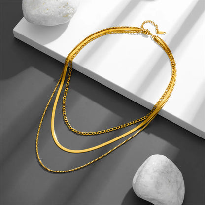 Retro Geometric Titanium Steel Plating Necklace