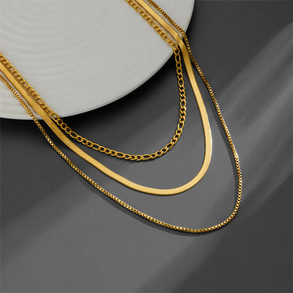 Retro Geometric Titanium Steel Plating Necklace