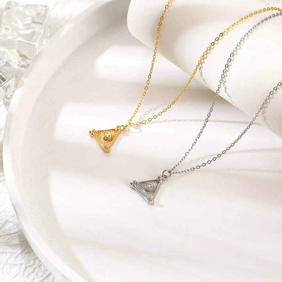 Retro Geometric Titanium Steel Plating Necklace