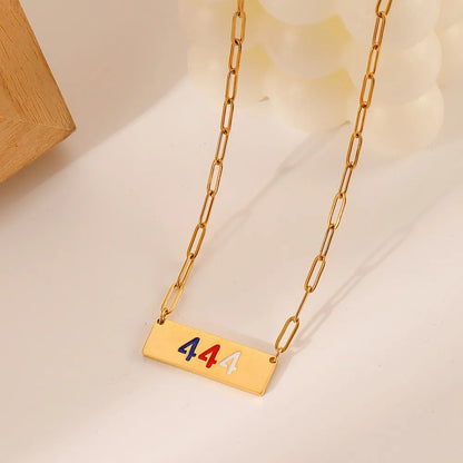 Retro Geometric Titanium Steel Plating Pendant Necklace