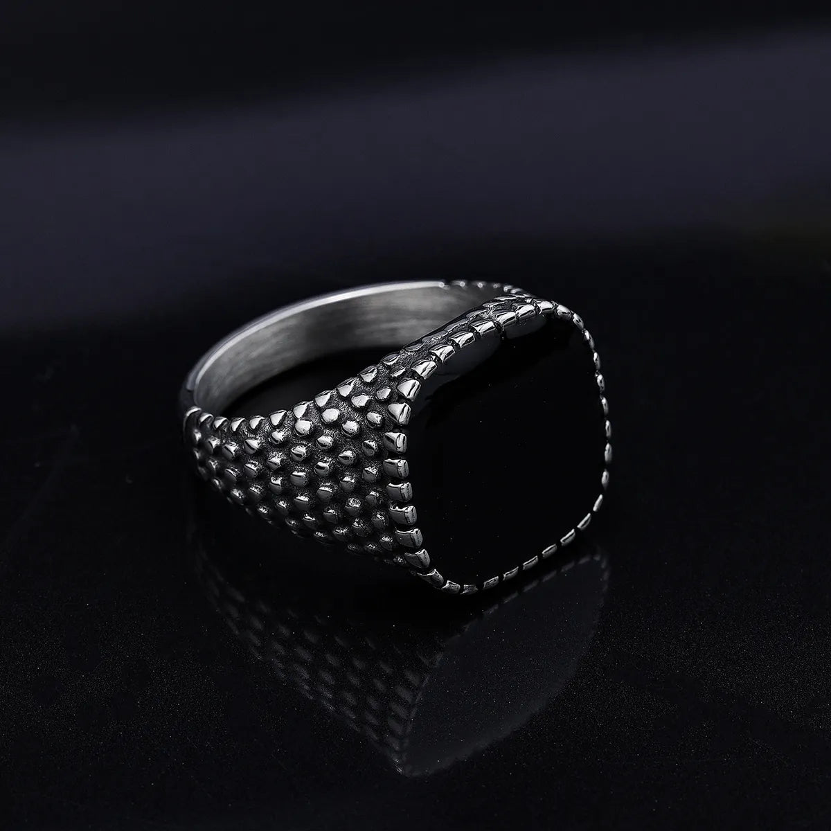 Retro Geometric 304 Stainless Steel Unisex Rings