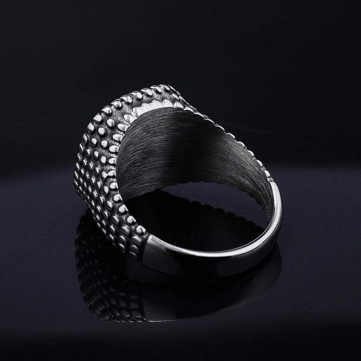 Retro Geometric 304 Stainless Steel Unisex Rings