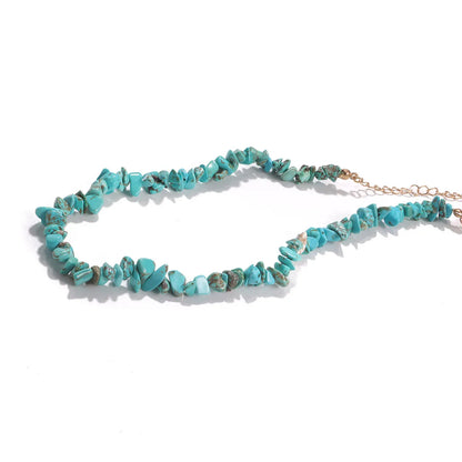 Retro Geometric Turquoise Necklace