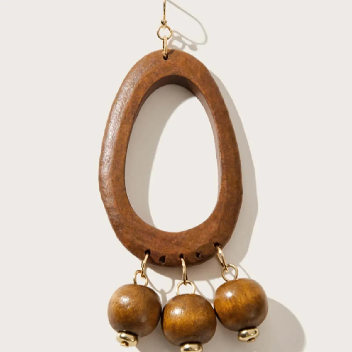 Retro Geometric Wood Handmade Women'S Drop Earrings 1 Pair