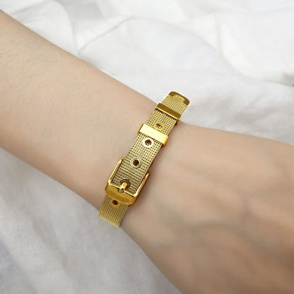 Retro Gold-plated Mesh Strap Titanium Steel Bracelet Wholesale Gooddiy