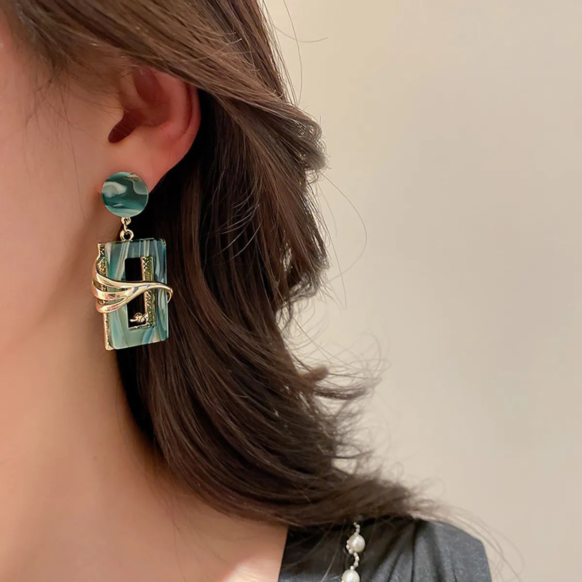 Fashion Geometric Arylic No Inlaid Earrings