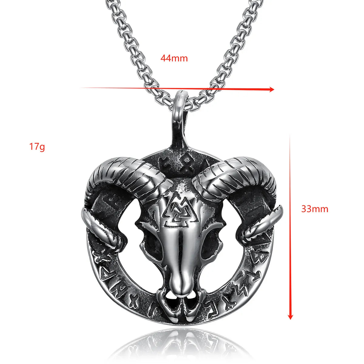 Retro Hammer Stainless Steel Pendant Necklace