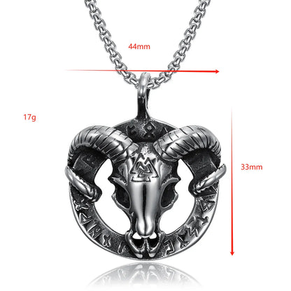 Retro Hammer Stainless Steel Pendant Necklace