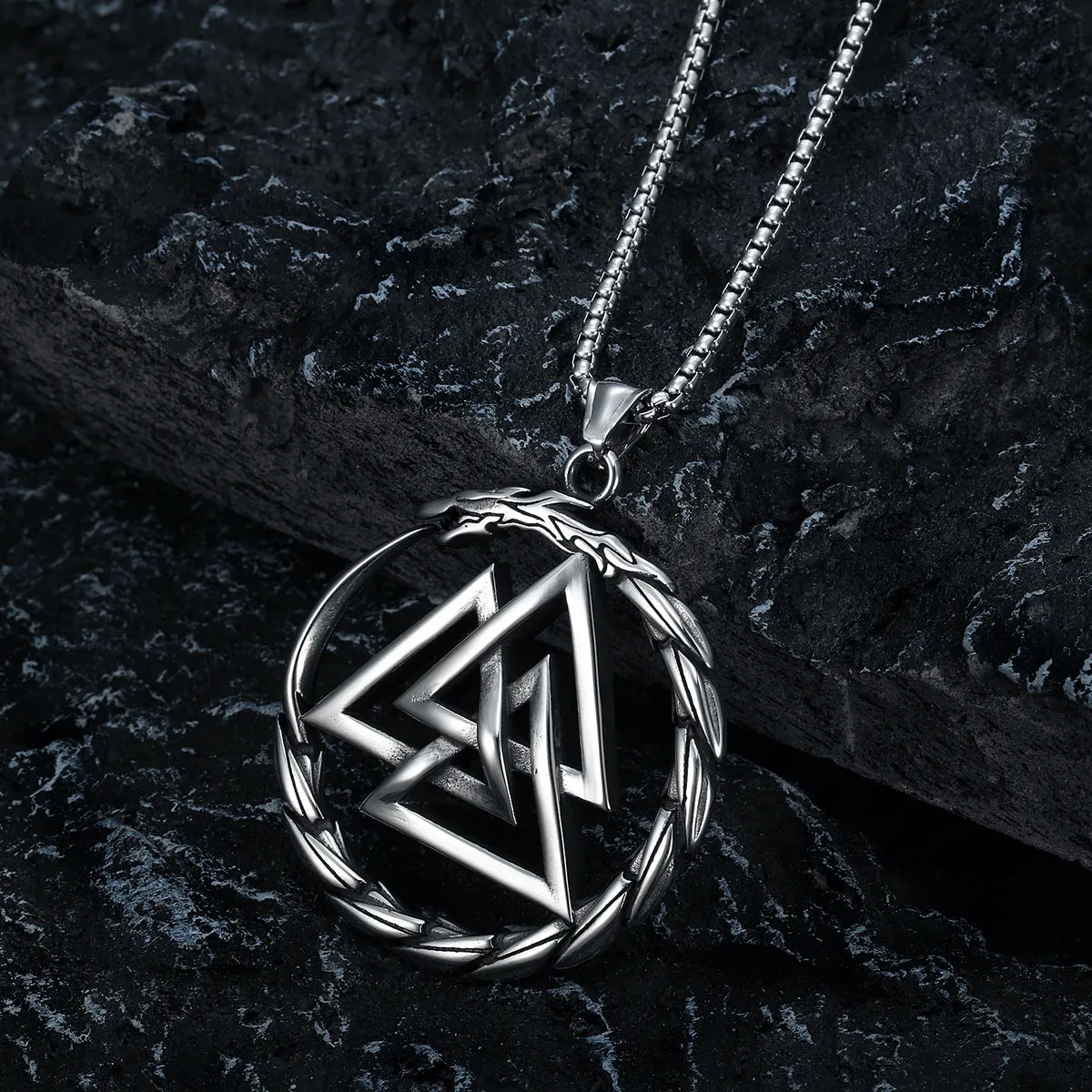 Retro Hammer Stainless Steel Pendant Necklace