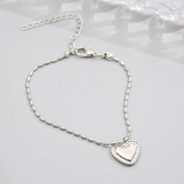 Retro Heart Shape Alloy Plating Bracelets