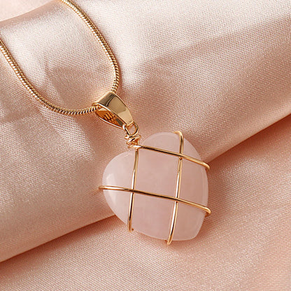 Retro Heart Shape Alloy Plating Women's Pendant Necklace