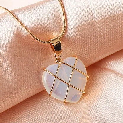 Retro Heart Shape Alloy Plating Women's Pendant Necklace