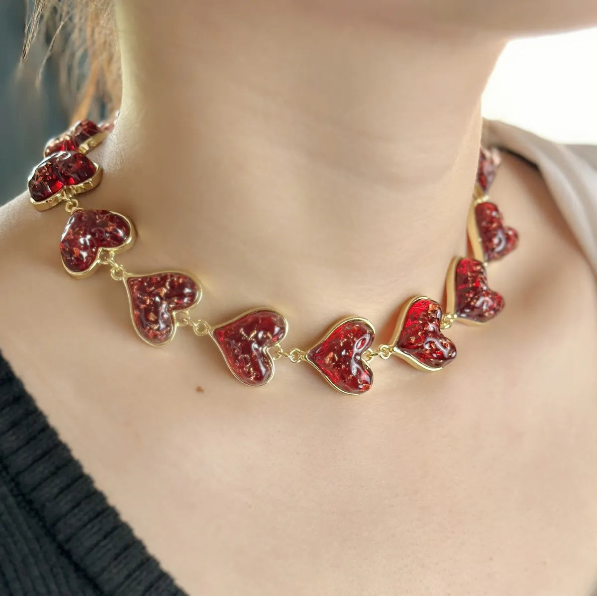 Retro Heart Shape Alloy Wholesale Necklace