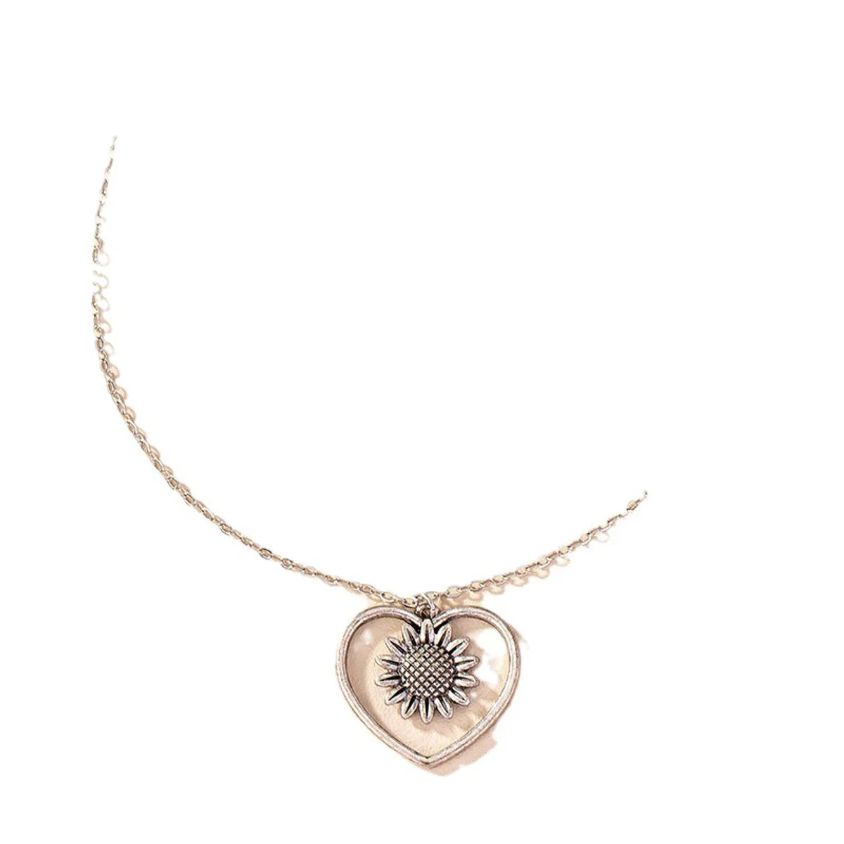 Retro Heart Shape Alloy Plating Women's Pendant Necklace