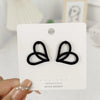 Retro Heart Shape Flower Bow Knot Alloy Flocking Inlay Artificial Pearls Rhinestones Women'S Earrings 1 Pair