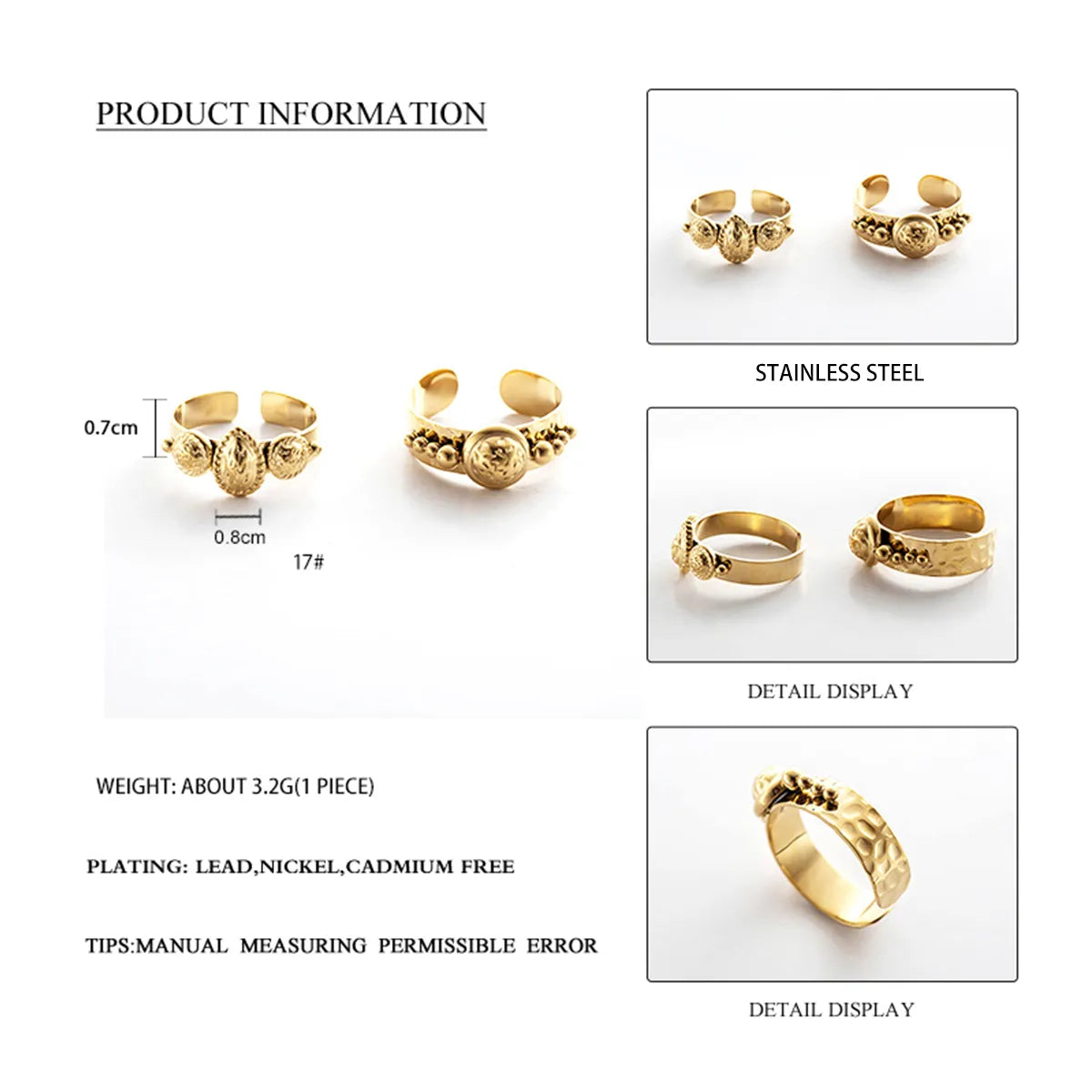 Retro Heart-shape Ring Female Titanium Steel Rings Wholesale