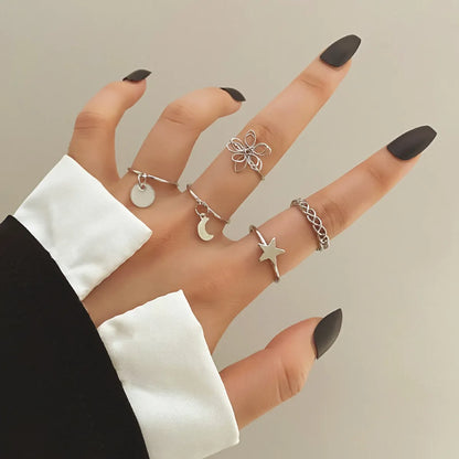 Retro Heart Shape Solid Color Alloy Plating Women'S Rings