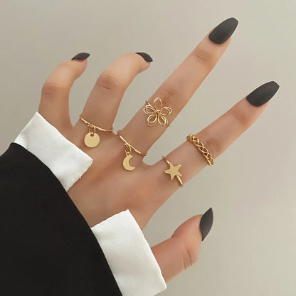 Retro Heart Shape Solid Color Alloy Plating Women'S Rings