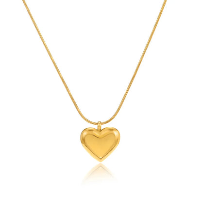 Retro Heart Shape Titanium Steel Plating Necklace 1 Piece