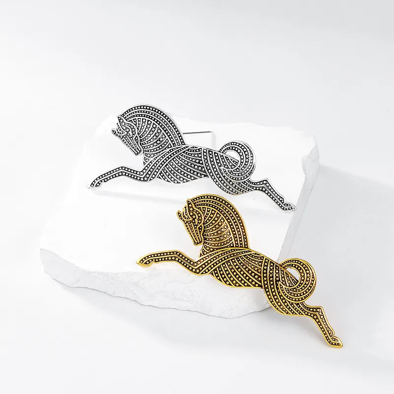 Retro Horse Alloy Plating Unisex Brooches