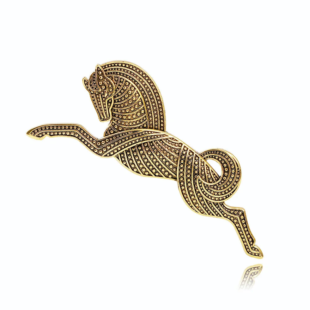 Retro Horse Alloy Plating Unisex Brooches