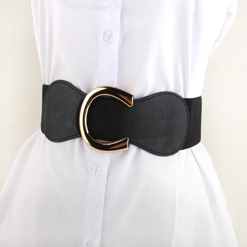 Retro Horseshoe Buckle Girdle Decorative Belt Fashion Wide Belt Wholesale