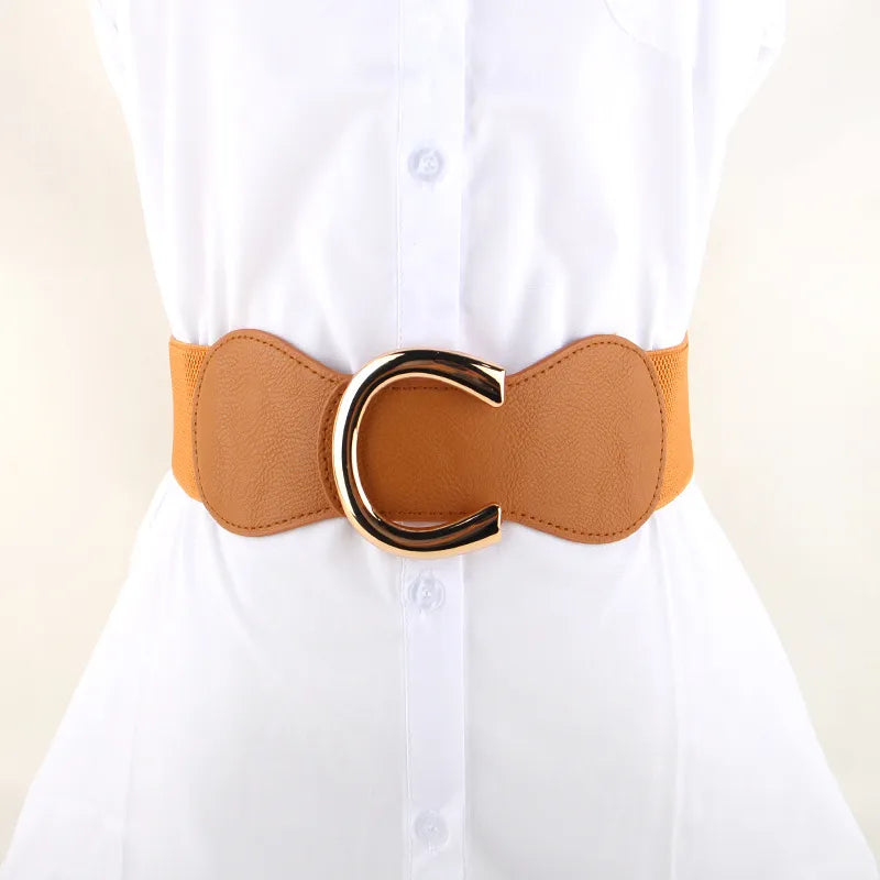 Retro Horseshoe Buckle Girdle Decorative Belt Fashion Wide Belt Wholesale