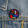 Retro Human Metal Printing Unisex Brooches