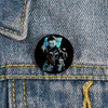 Retro Human Metal Printing Unisex Brooches