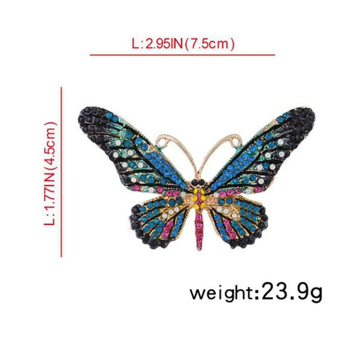 Retro Insect Flower Butterfly Alloy Inlay Artificial Gemstones Women'S Brooches