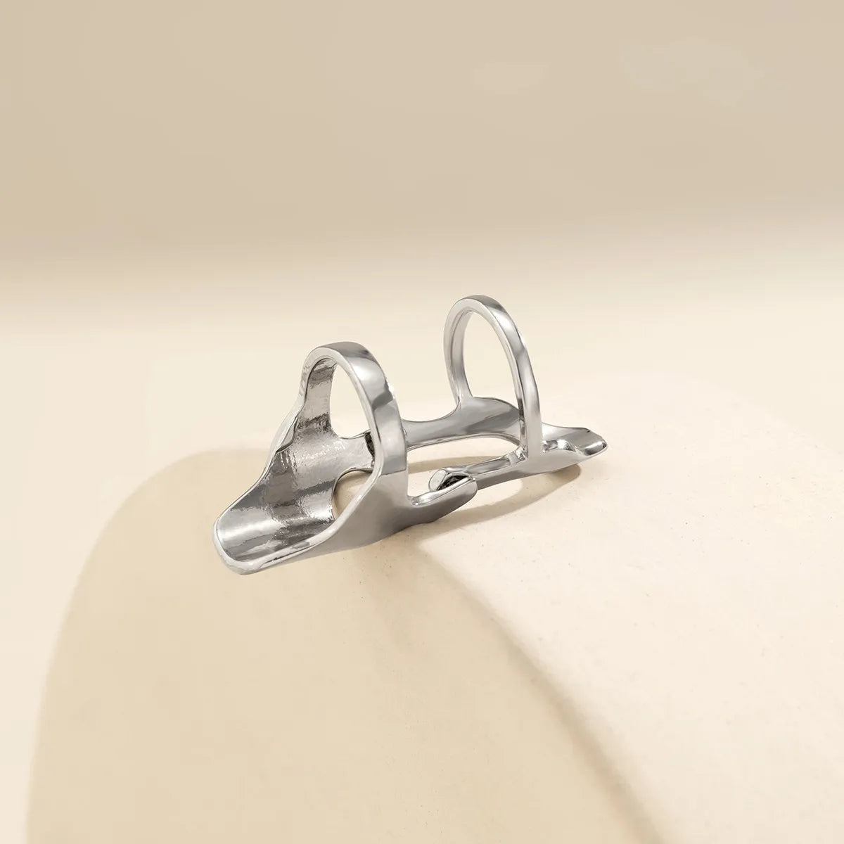 Retro Irregular Alloy Plating Rings