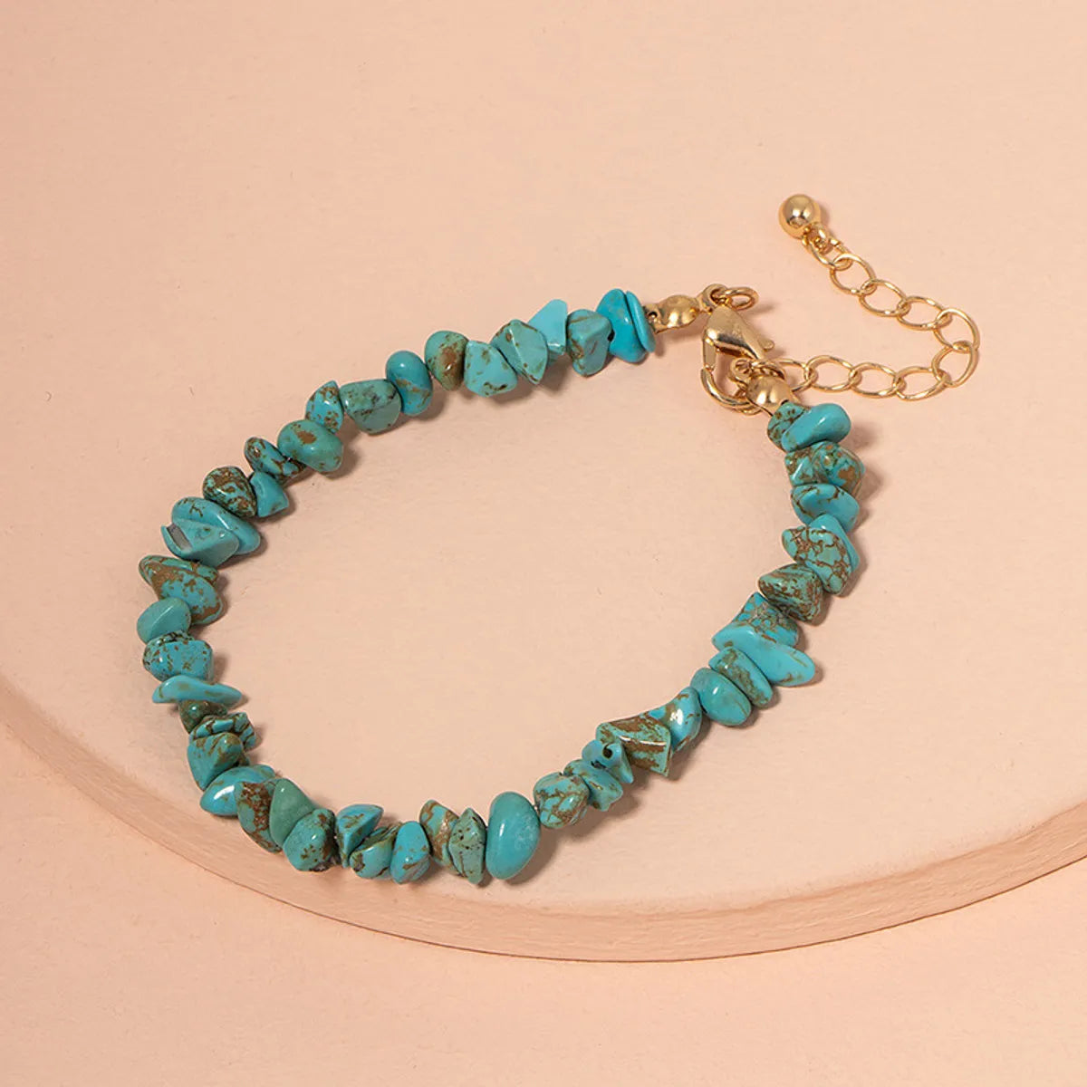 Retro Irregular Gravel Turquoise Bracelet