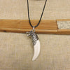 Retro Ivory Alloy Wax Line Patchwork Unisex Pendant Necklace