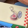 Retro Korean Style Heart Shape Cake Plastic Women'S Bag Pendant Keychain